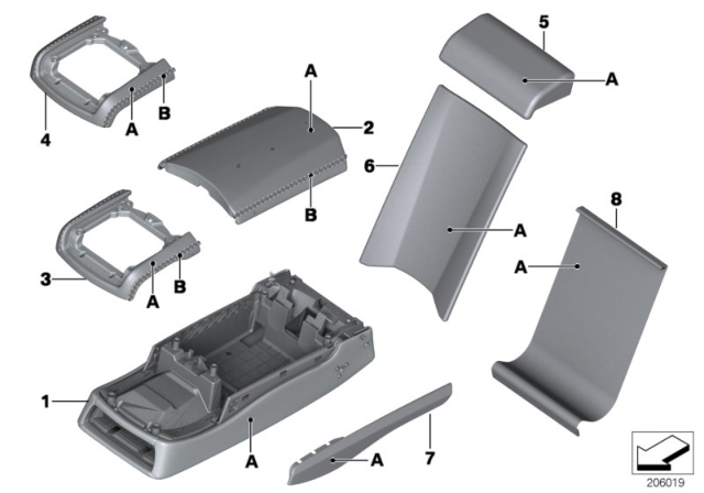 2011 BMW 750Li Individual Armrest Diagram 2