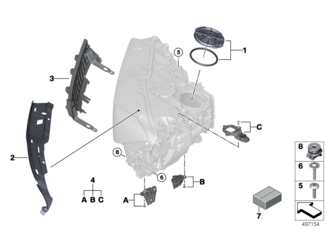 2020 BMW 740i Single Components For Headlight Diagram