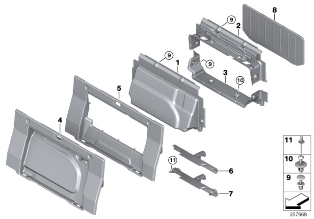 2020 BMW M4 Trim Panel, Rear Trunk / Trunk Lid Diagram 3