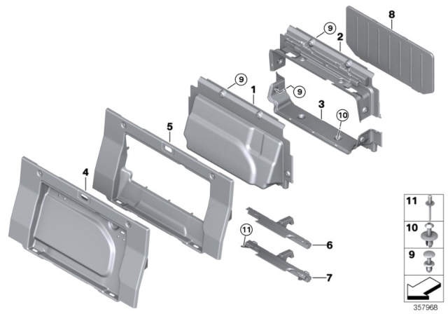 2015 BMW 435i Trim Panel, Rear Trunk / Trunk Lid Diagram 3