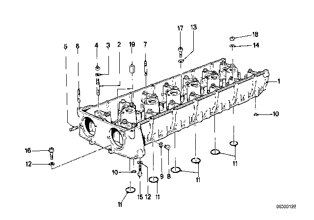 1992 BMW M5 Cylinder Head / Intermediate Housing Diagram