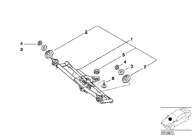 2006 BMW M3 Windscreen Wiper System Diagram 2