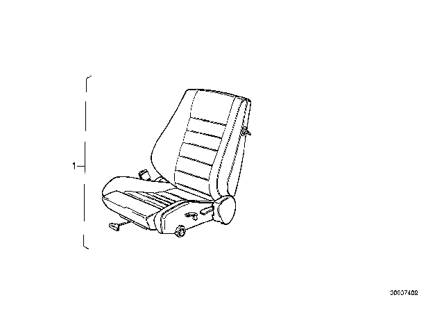 1983 BMW 733i BMW Sports Seat Diagram