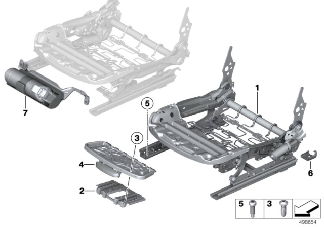 2014 BMW 228i Seat, Front, Seat Frame Diagram 2
