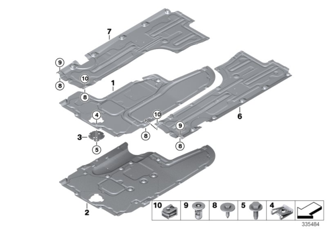 2016 BMW 535i Underbody Paneling Diagram 2