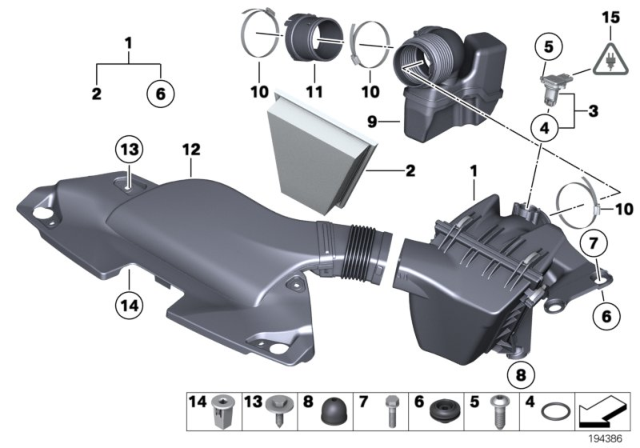 2010 BMW Z4 Intake Silencer / Filter Cartridge Diagram