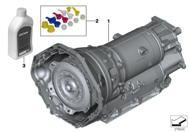 2018 BMW M5 Automatic Transmission Ga8Hp76X - All-Wheel Drive Diagram