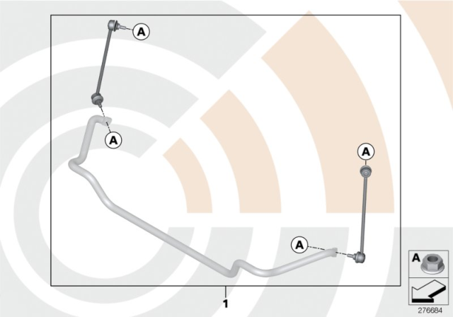 2005 BMW 325i Repair Kit, Anti-Roll Bar Links Diagram