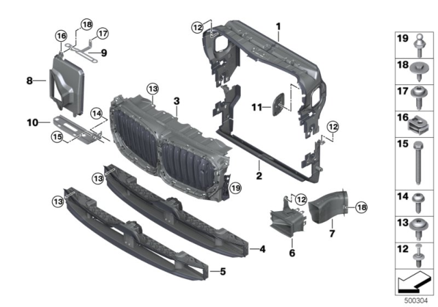 2020 BMW X5 AIR FLAPS, UPPER Diagram for 51749465530