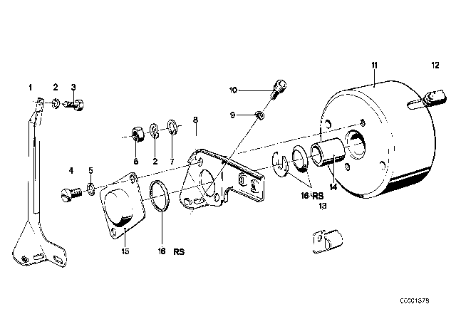1981 BMW 320i Support Plate Diagram for 12411269598