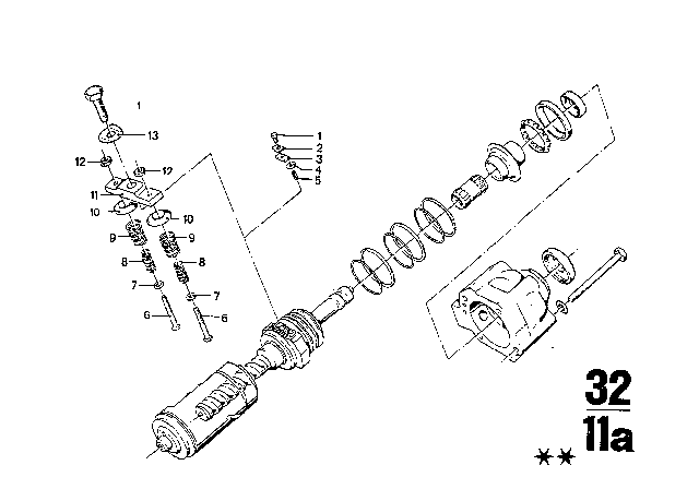 1969 BMW 2500 Hydro Steering Box Diagram 7