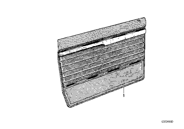 1975 BMW 530i Door Trim Panel Diagram 1