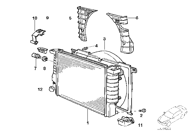 2002 BMW Z3 M Air Duct, Left Diagram for 17112227289