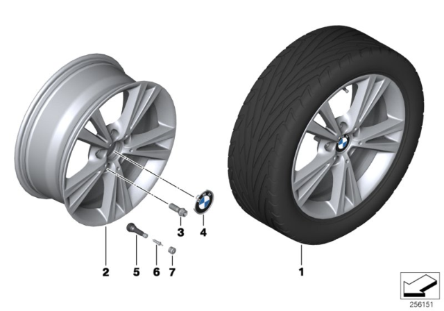 2014 BMW 228i BMW LA Wheel, Double Spoke Diagram 6