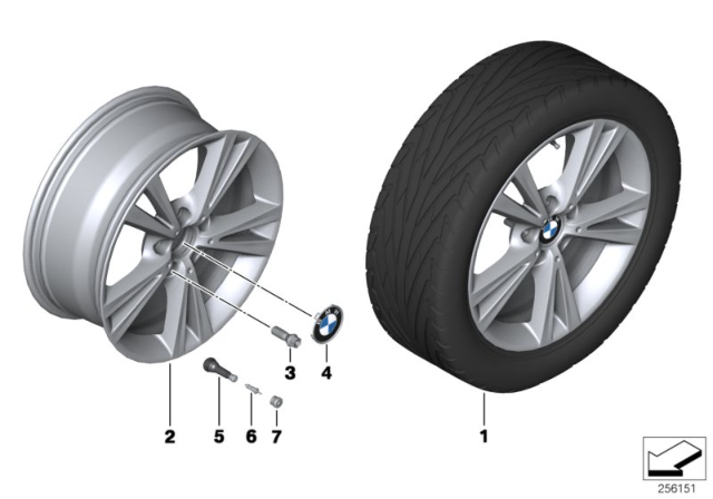 2015 BMW M235i BMW LA Wheel, Double Spoke Diagram 4