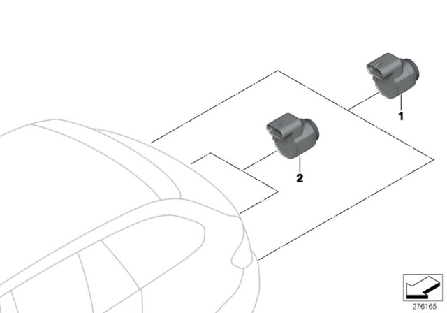 2004 BMW 325i Ultrasonic-Sensor Diagram