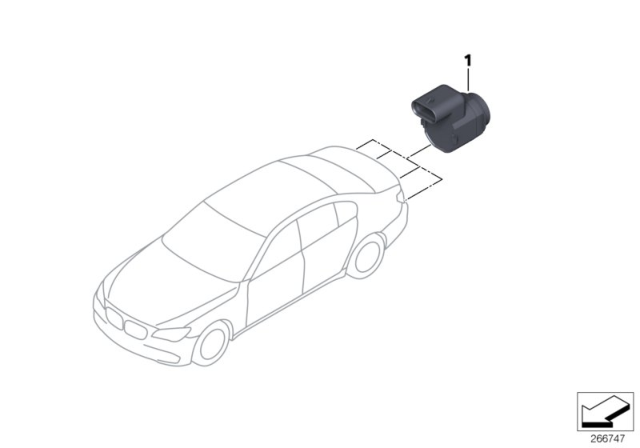 2005 BMW M3 Ultrasonic-Sensor Diagram 2