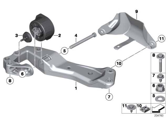 2014 BMW 750Li xDrive Gearbox Suspension Diagram