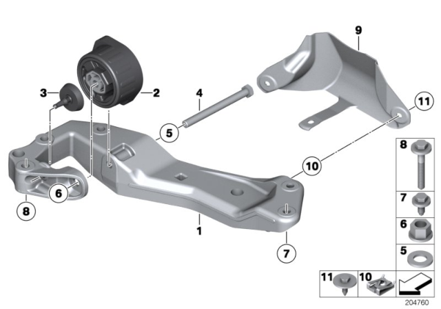 2016 BMW 650i xDrive Gearbox Suspension Diagram