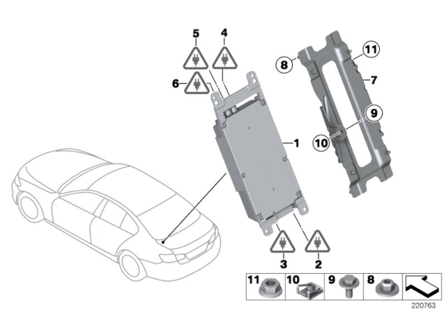 2016 BMW M5 Combox Media Diagram