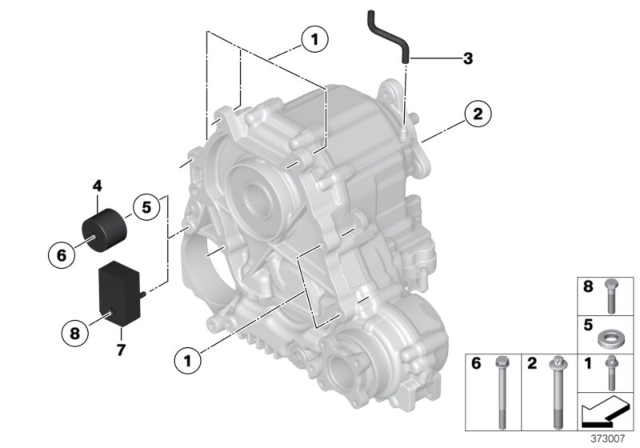 2013 BMW X1 Transmission Mounting Diagram