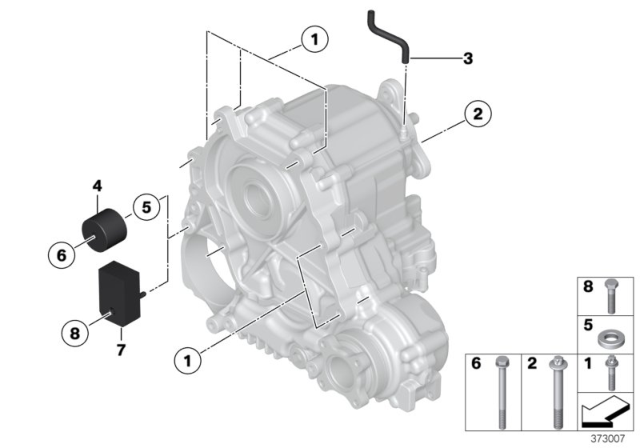 2014 BMW 328i xDrive Transmission Mounting Diagram