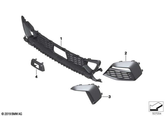 2020 BMW 228i xDrive Gran Coupe M Trim Panel, Trim Elements Diagram