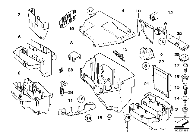 2008 BMW 550i Control Unit Box Diagram