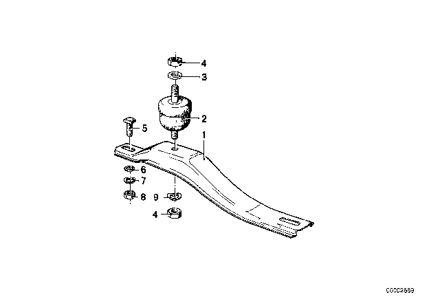 1982 BMW 320i Gearbox Suspension Diagram