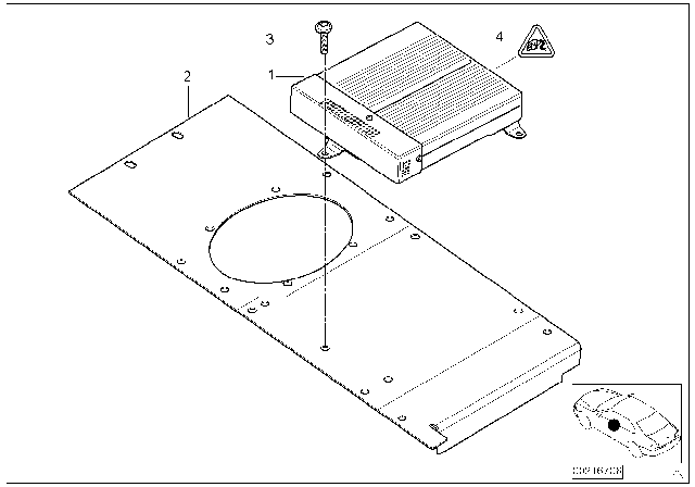 2001 BMW Z8 Amplifier Diagram for 65128375384