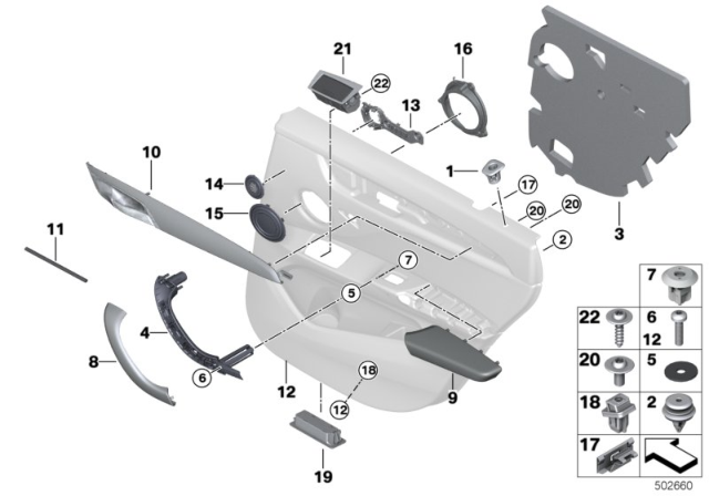 2019 BMW X1 Armrest, Left Diagram for 51427419378