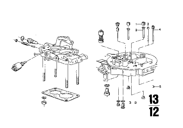 1973 BMW 3.0S Carburetor, Jets And Pumps Diagram 4