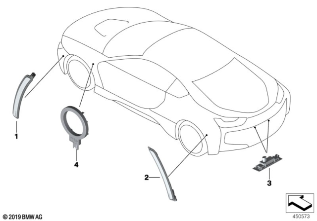 2015 BMW i8 Side Marker Light, Rear, Right Diagram for 63147310778