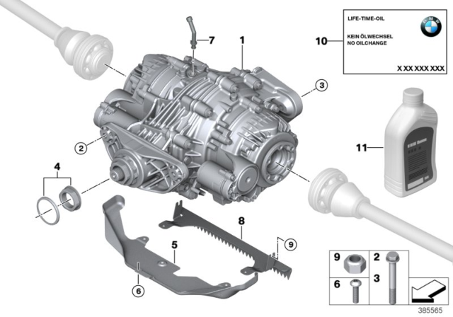 2016 BMW X6 M Rear Axle Drive Differential Diagram for 33107850170