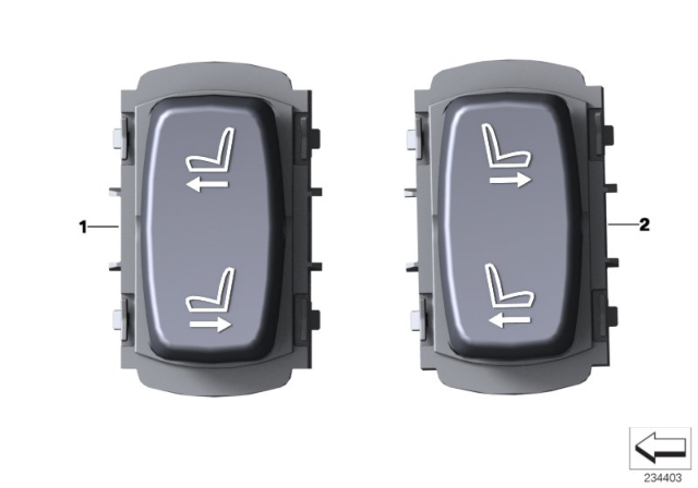 2018 BMW 640i xDrive Gran Coupe Switch, Seat Adjustment Diagram 2