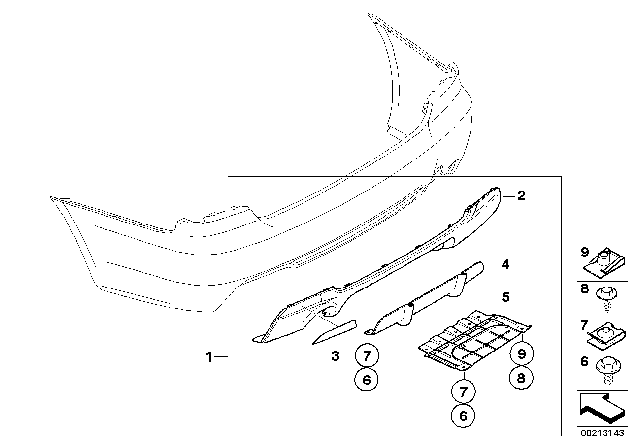 2009 BMW 328i Retrofit, Sport Diffuser Diagram