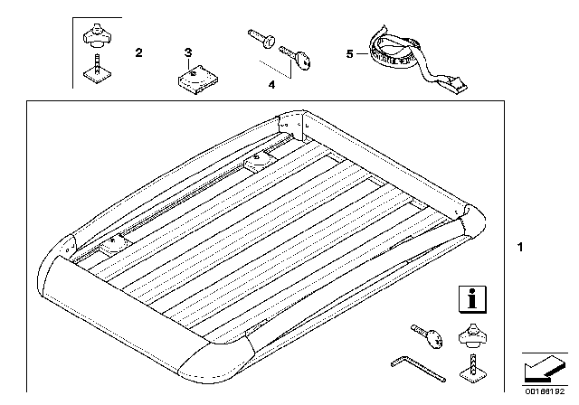 2016 BMW X5 Luggage Basket Diagram