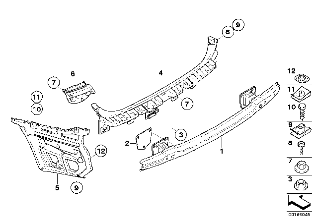 2010 BMW M3 Carrier, Bumper Rear Diagram for 51127179676