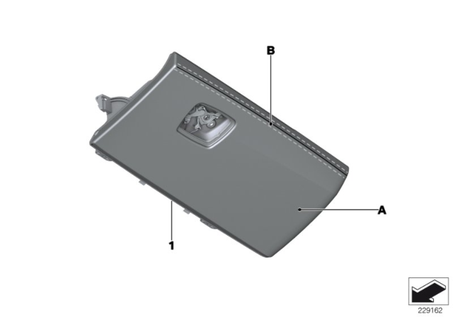 2009 BMW 750Li Individual Glove Compartment Diagram