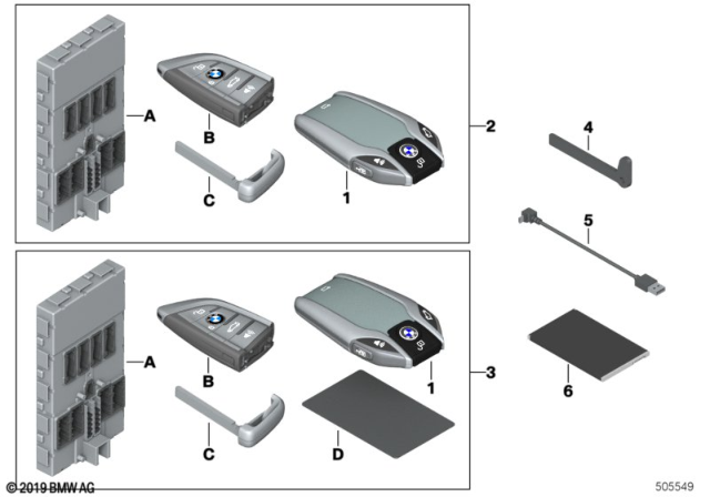 2020 BMW X6 SET WITH RADIO REM.CTRL.W.BD Diagram for 51212468719