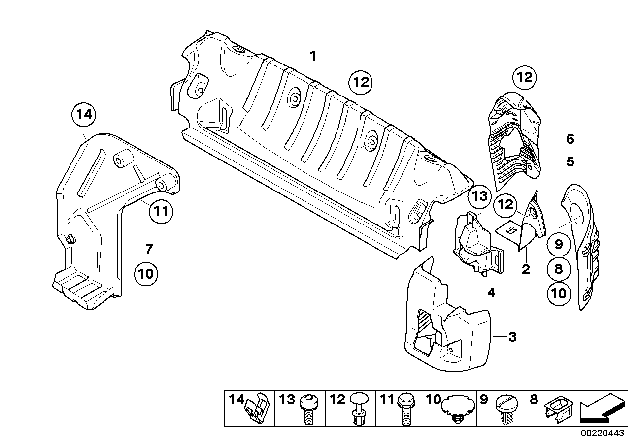 2011 BMW 328i Luggage Compartment Sill Trim Diagram