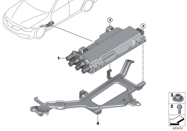 2018 BMW 330e Cont.Unit, Conven. Charg.Electronics Kle Diagram for 61448740583