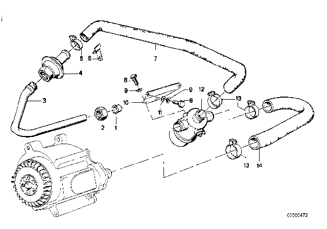 1979 BMW 633CSi Emission Control Diagram 1