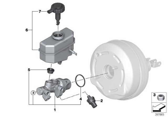 2003 BMW M3 Brake Master Cylinder Diagram 2