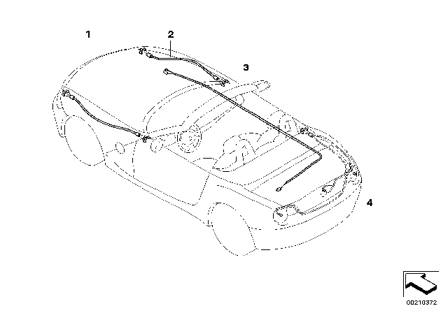 2009 BMW Z4 Repair Cable Main Cable Harness Diagram