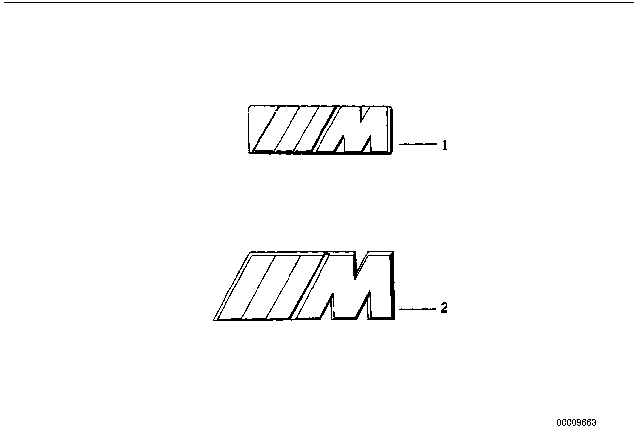 1986 BMW 325e M Emblem Diagram