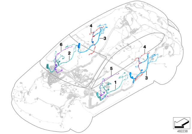2019 BMW X1 Door Cable Harness Diagram