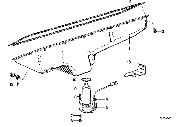 1978 BMW 633CSi Oil Pan / Oil Level Indicator Diagram 2