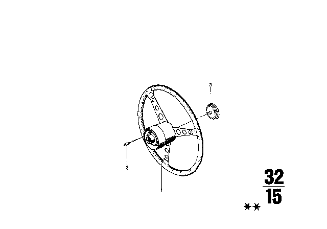 1973 BMW 2002tii Sports Steering Wheel Diagram