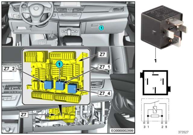 2016 BMW X1 Relay, Terminal Diagram 2